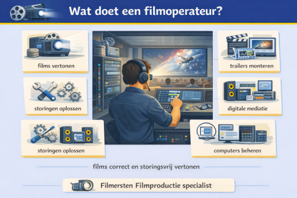 Alles over het beroep filmoperateur Wat doet een filmoperateur